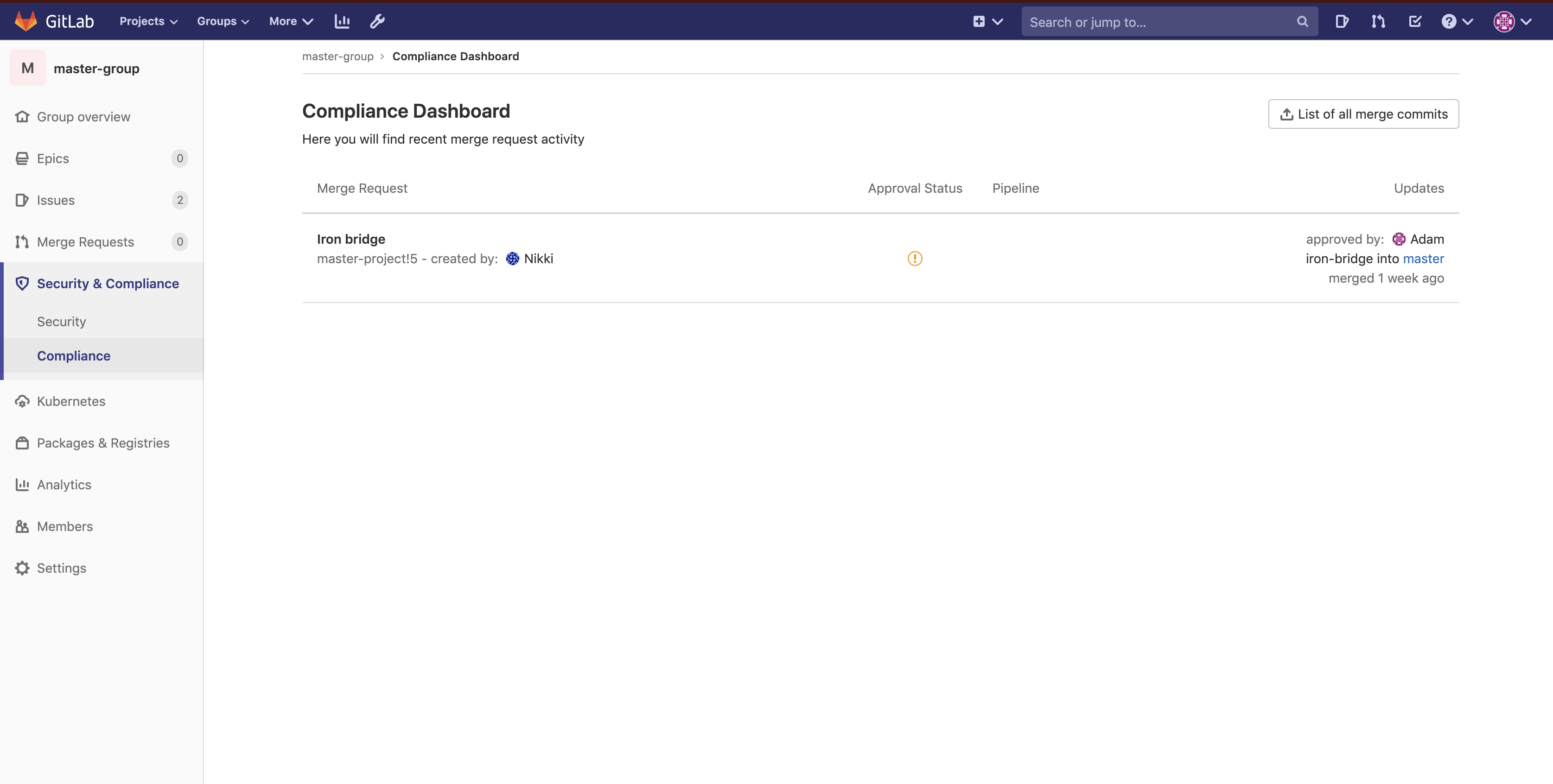 Compliance Dashboard